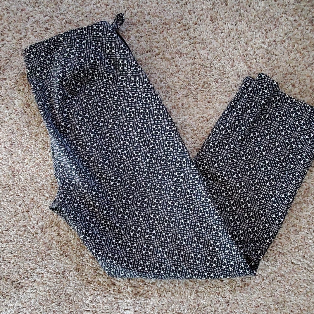 JJill crop print ankle pants